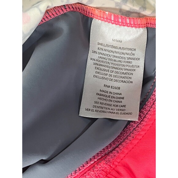 Tankini Top Swimwear Babydoll Layer Pink Gray White Adjustable Size Medium Vacay - Picture 6 of 6